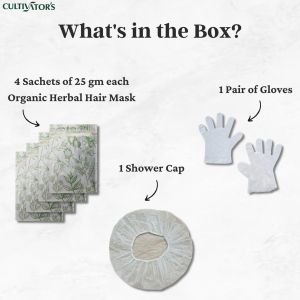 Organic Herbal Hair Mask Powder - Caring, 100g